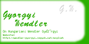 gyorgyi wendler business card